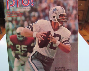 Vintage Pro Souvenir Program Magazine 1972 Cardinals Vs. Cowboys Free Shipping