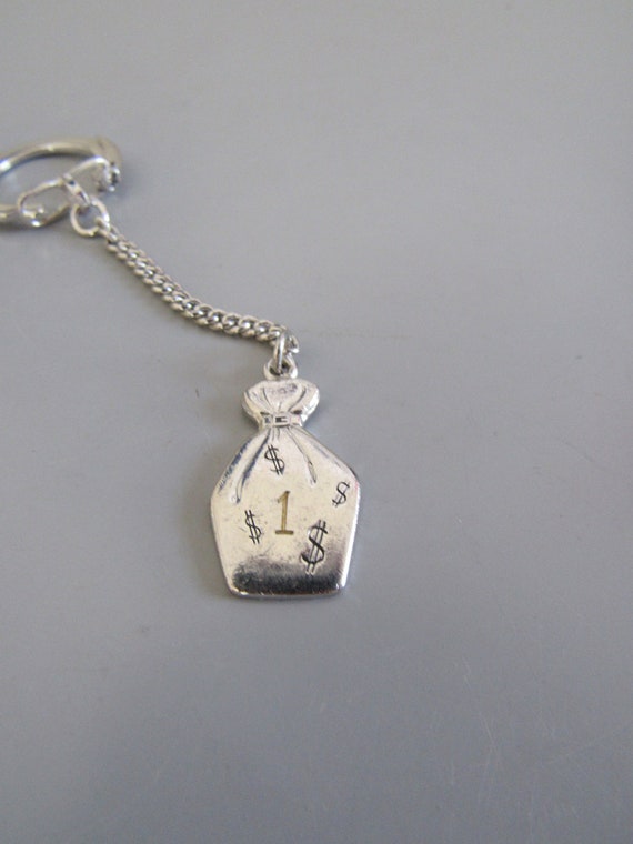 Vintage Swank Money Bag Keychain Free Shipping Gem