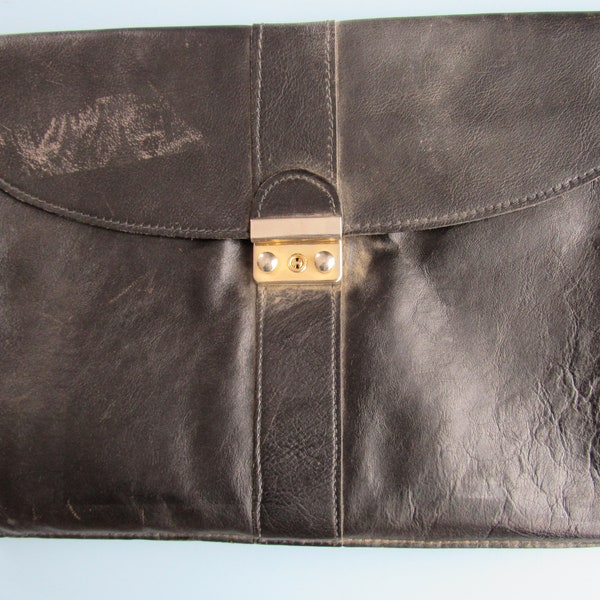 Vintage Leather Briefcase Italy Free Shipping