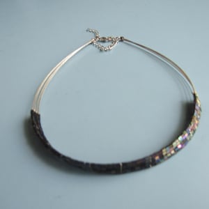 Vintage Silver Tone Beaded Necklace Free Shipping