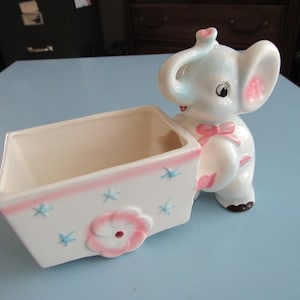 Vintage Wales Elephant Planter Japan Free Shipping