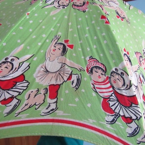 Vintage Child-Sized Asian Themed Parasol Umbrella Free Shipping image 5