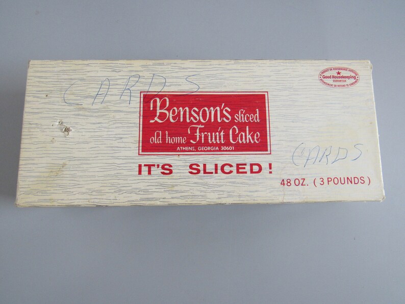 Vintage Benson's Sliced Old Home Fruit Cake Box Free Etsy
