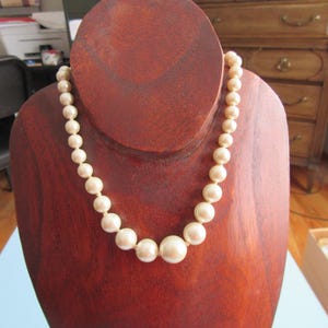 Vintage Faux Pearl Necklace Free Shipping