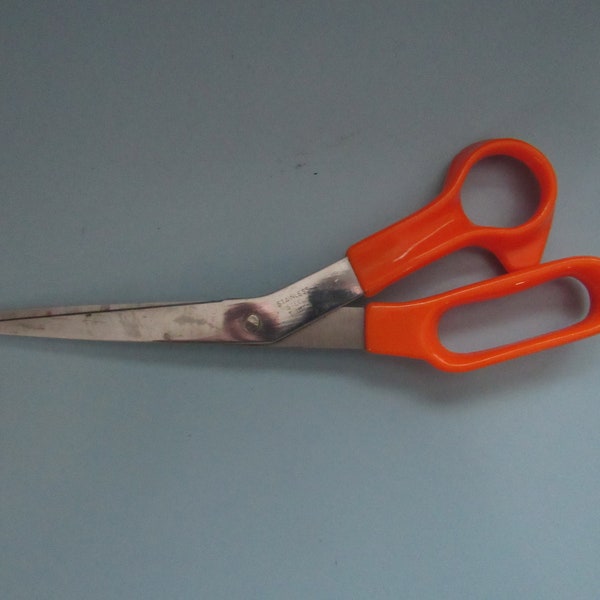 Vintage Orange Handled Stainless Steel Scissors Taiwan Free Shipping