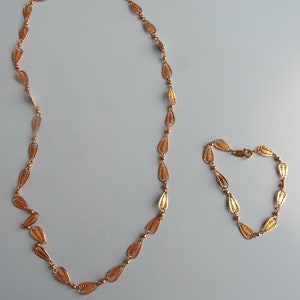 Vintage Trifari Jewelry Set Necklace Bracelet Free Shipping