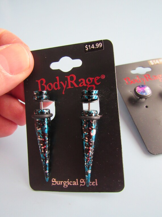 Two Pairs of Body Rage Earrings New Old Stock Free Shipping Etsy