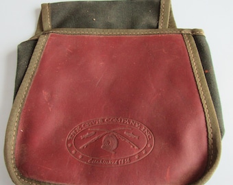 Vintage Orvis Battenkill Canvas Leather Fishing Hunting Belt Pouch Free Shipping
