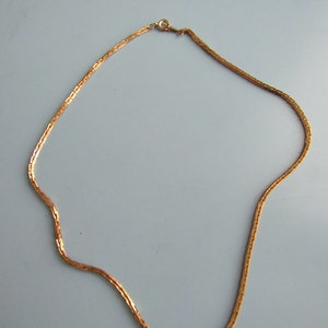 Vintage Gold Tone Chain Necklace Free Shipping