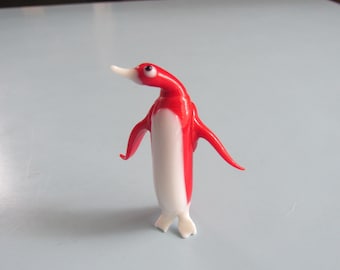 Vintage Hand Blown Art Glass Penguin Free Shipping