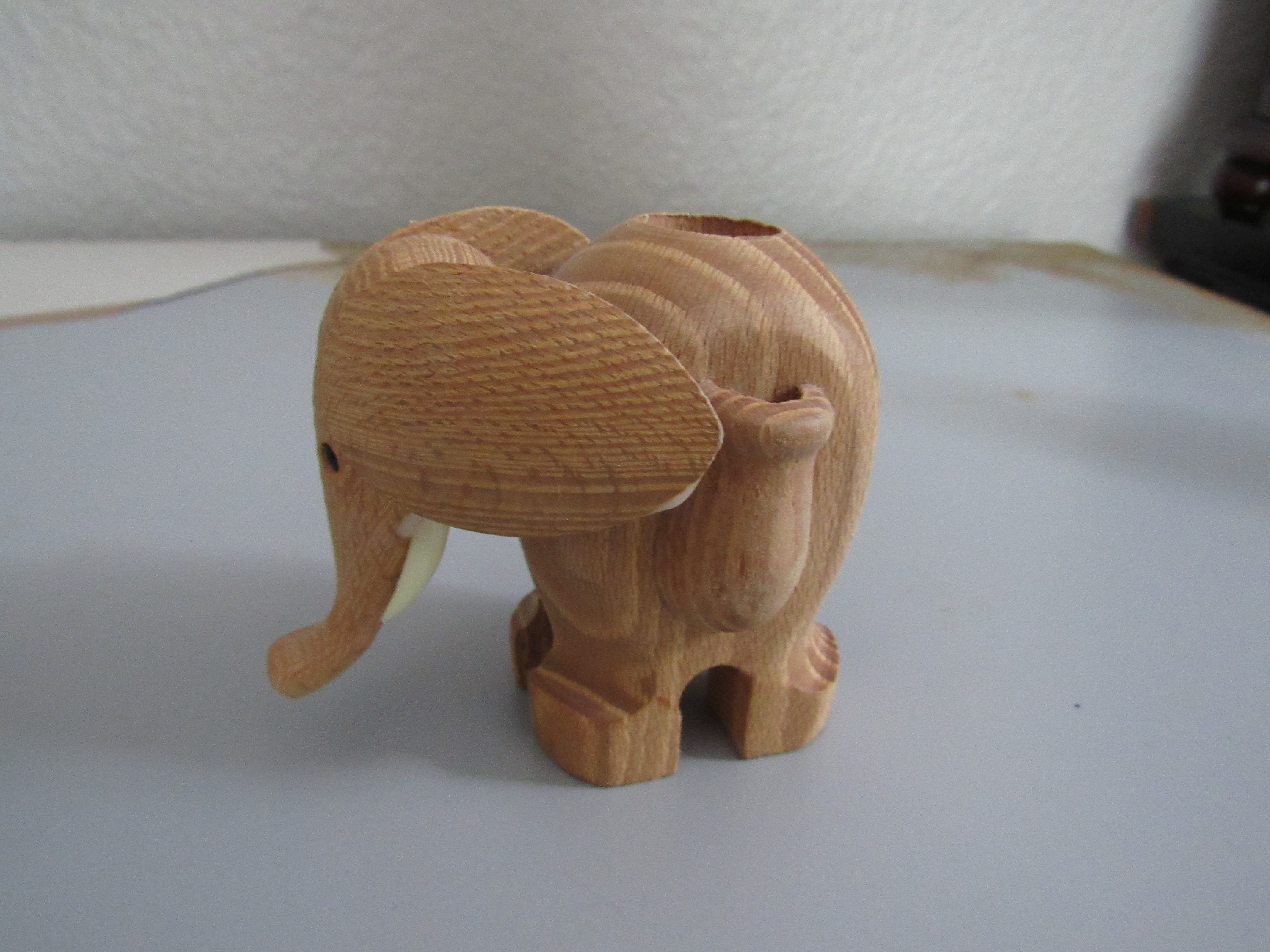 Vintage elefante de madera palillo de dientes titular Papel | Etsy