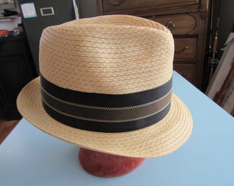 Vintage Stetson Roadrunner Straw Hat With. Original Box 7 3