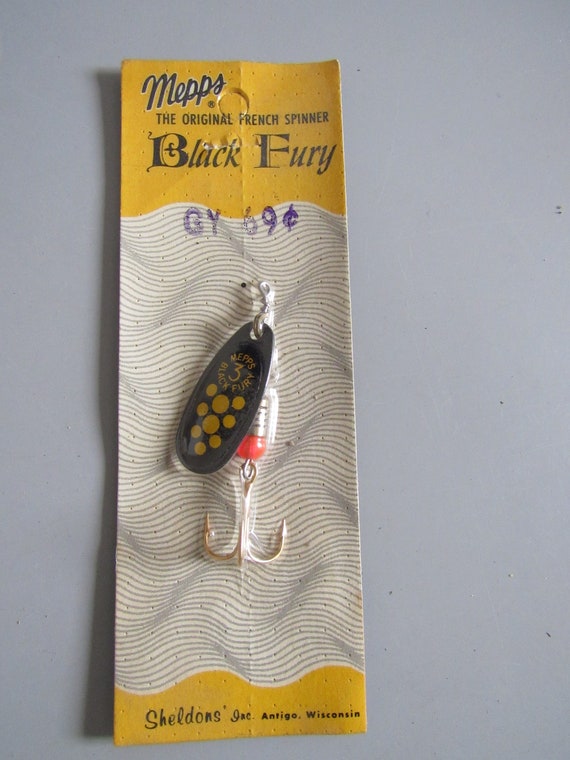 Vintage Mepps Black Fury Original French Spinner Lure New Old