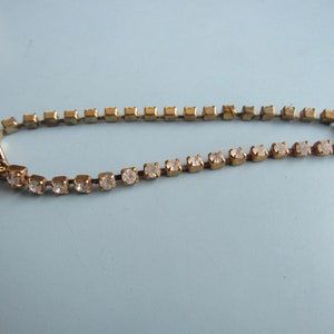 Vintage Gold Tone Rhinestone Bracelet Free Shipping