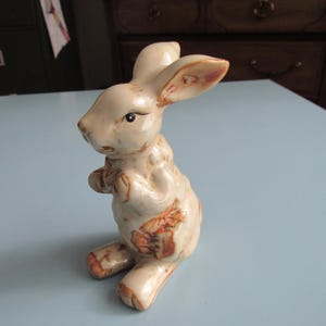 Vintage Porcelain Rabbit Figurine Bunny Free Shipping