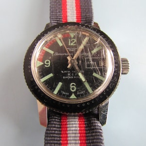 Vintage Men's American Heritage Mechanical 5 ATM Tested KIF Diver Watch Runs Well Free Shipping