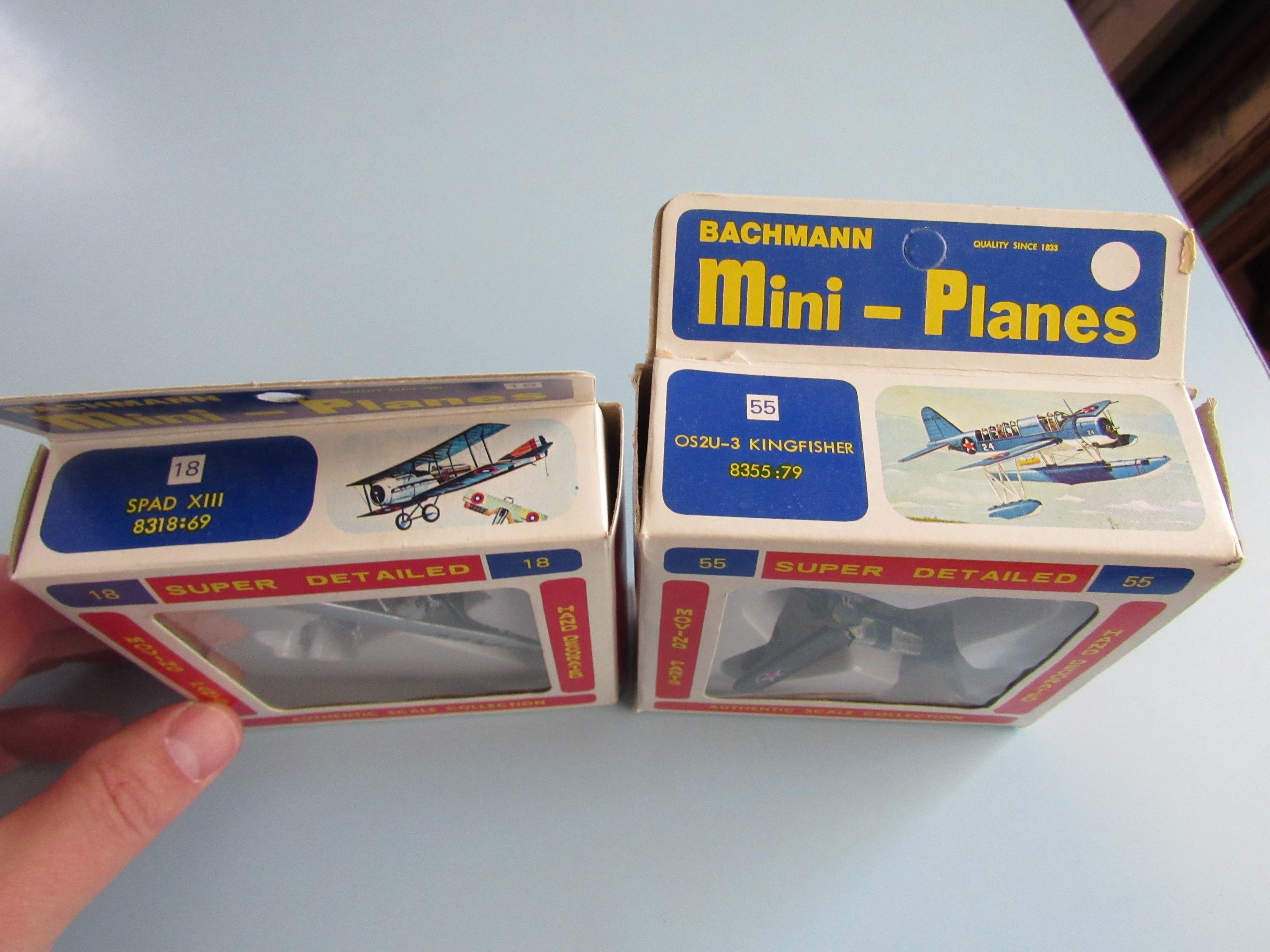 Lot of 2 Vintage Bachmann Mini-planes Spad XIII & OS2U-3