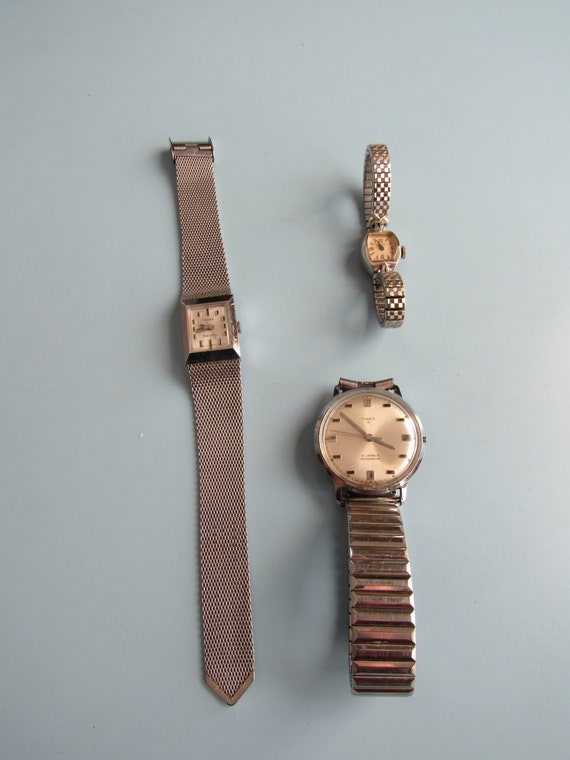 Lot of 3 Vintage Watches Need Work Elgin Timex Fre