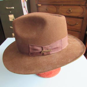Indiana Jones Style 100% Wool Fedora Hat With Ribbon Band - Etsy Indiana Jones Style 100% Wool Fedora Hat With Ribbon Band - Etsy