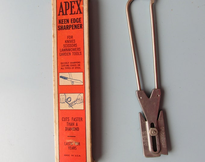 Vintage Apex Keen Edge Scissors Knife Sharpener in Original Package