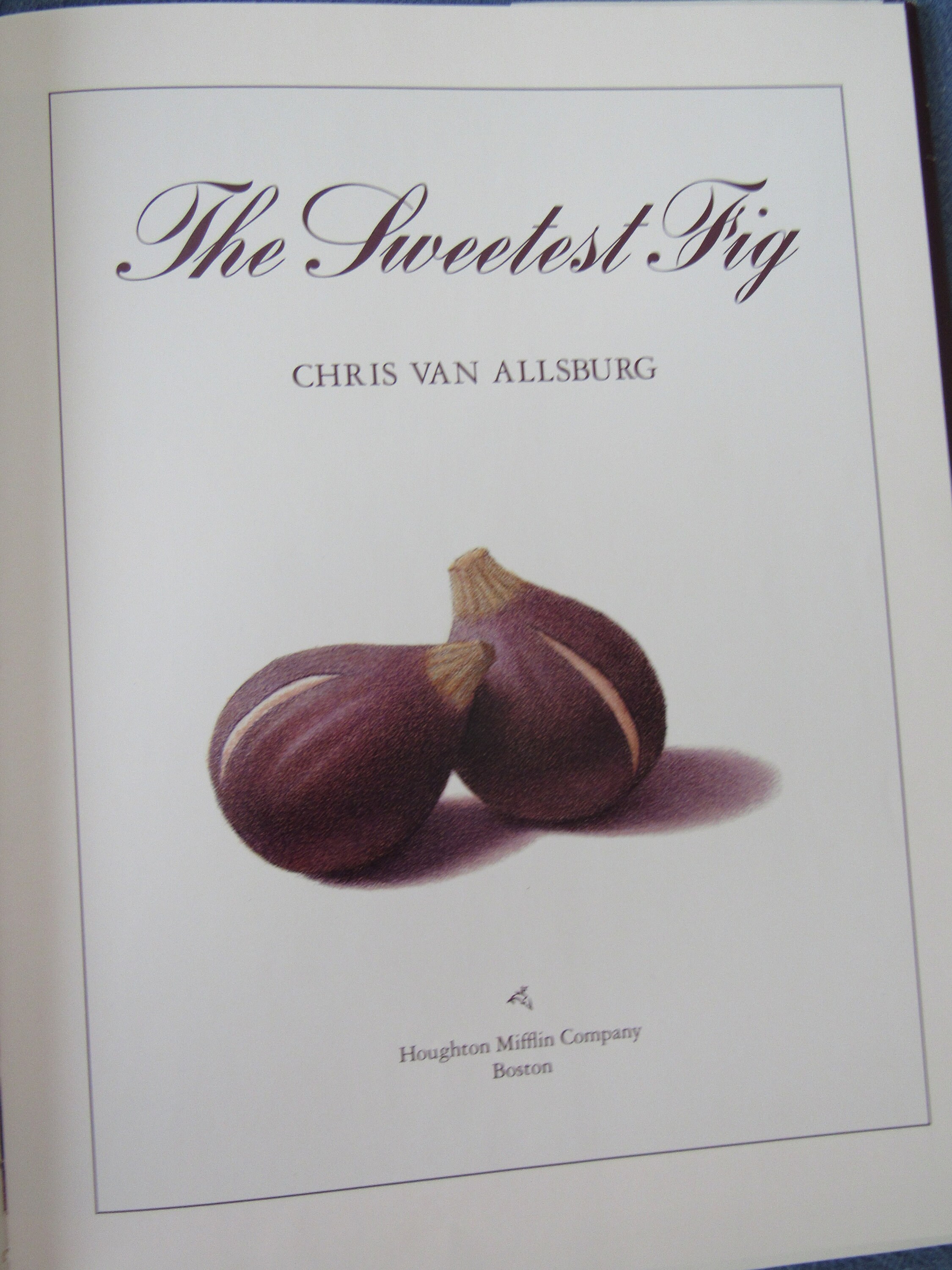 The Sweetest Fig by Chris Van Allsburg 1993 Free Shipping Etsy