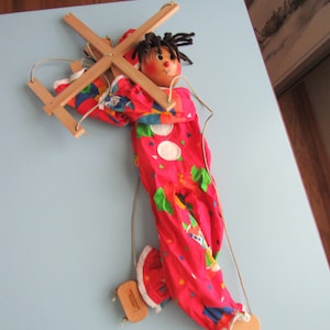 Vintage Wooden Marionette Puppet Jouets de Bois Richard Emonds Free Shipping