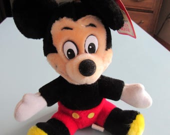 Vintage Mickey Mouse Plush Walt Disney New with Tags Free Shipping