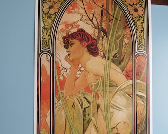 Alphonse Mucha Le Soir Poster Print Free Shipping