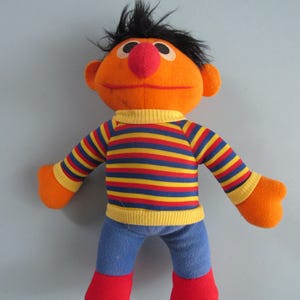 Vintage Sesame Street Ernie Plush 1985 Muppets Free Shipping