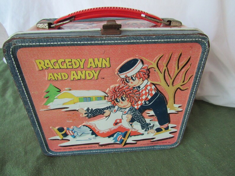 raggedy ann and andy metal lunch box