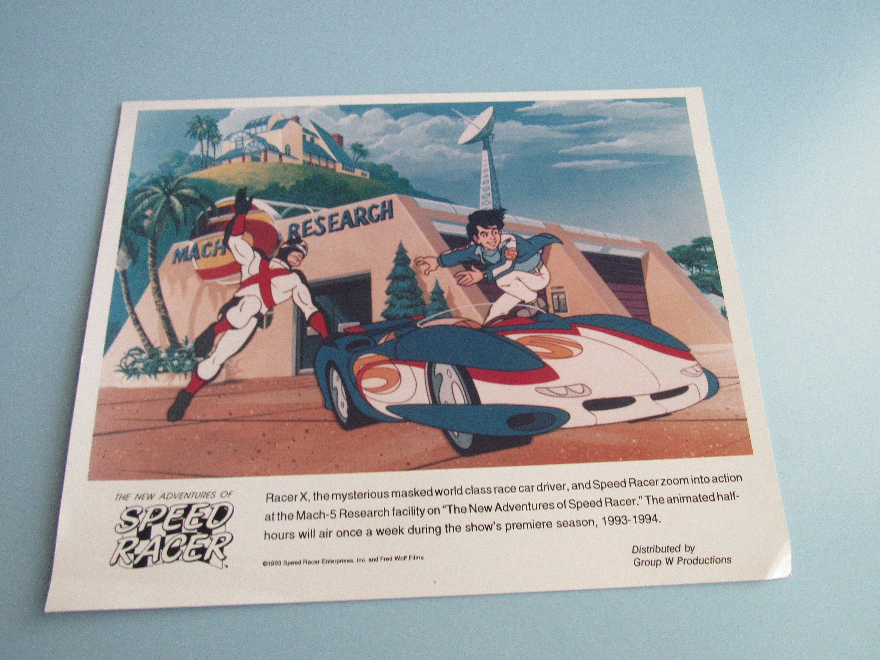 RACER X & SPEED RACER & THE MACH 5 ORIGINAL COMIC COLOR ART 3 ON CARD STOCK