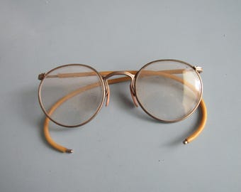 Vintage AO American Optical Safety Glasses - Grey Plastic Shields