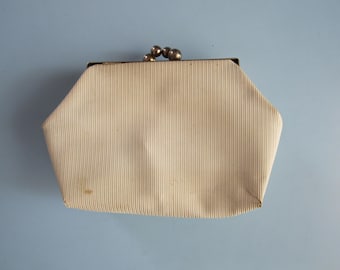 Vintage Off White Change Coin Purse Free Shipping
