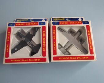 Lot of 2 Vintage Bachmann Mini-planes Curtis Helldiver & Grumman
