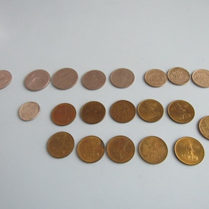 Lot of Vintage South Korean Currency 19 Coins South Korea Free Shipping