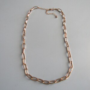 Vintage Pale Gold Tone Chain Necklace Free Shipping