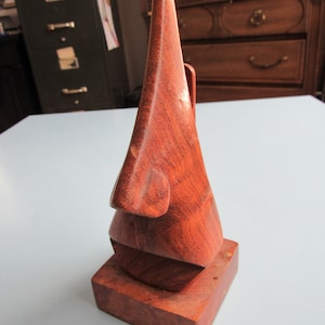 Vintage Hand Carved Wooden Nose Figure Statue Free Shipping
