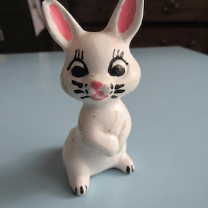 Vintage Ceramic Rabbit Figurine Bunny Free Shipping