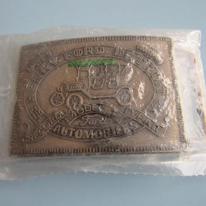 Vintage Henry Ford Detroit Model T Belt Buckle New Old Stock Free Shipping