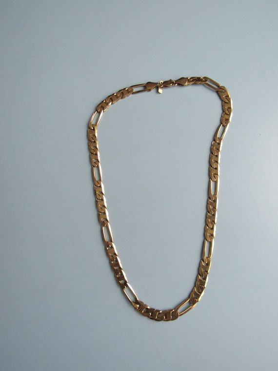Vintage Heavy 24K GB Gold Tone Chain Necklace 24K 