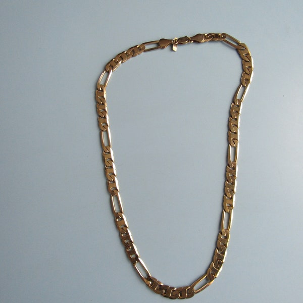 Vintage Heavy 24K GB Gold Tone Chain Necklace 24K Gold Bonded Free Shipping