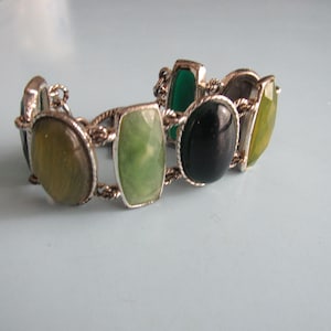Vintage Silver Tone Rhinestone Bracelet Free Shipping