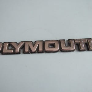 Vintage Plymouth Emblem Plastic 1980s Free Shipping