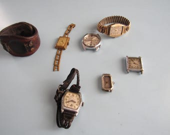 Lot of 5 Vintage Mechanical Watches Need Work + More Free Shipping