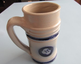 Vintage Salt Glaze Mug Stein Williamsburg Pottery Free Shipping