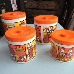 Vintage B&D Kitchen Canister Set of 4 Japan Mid Century Free Shipping