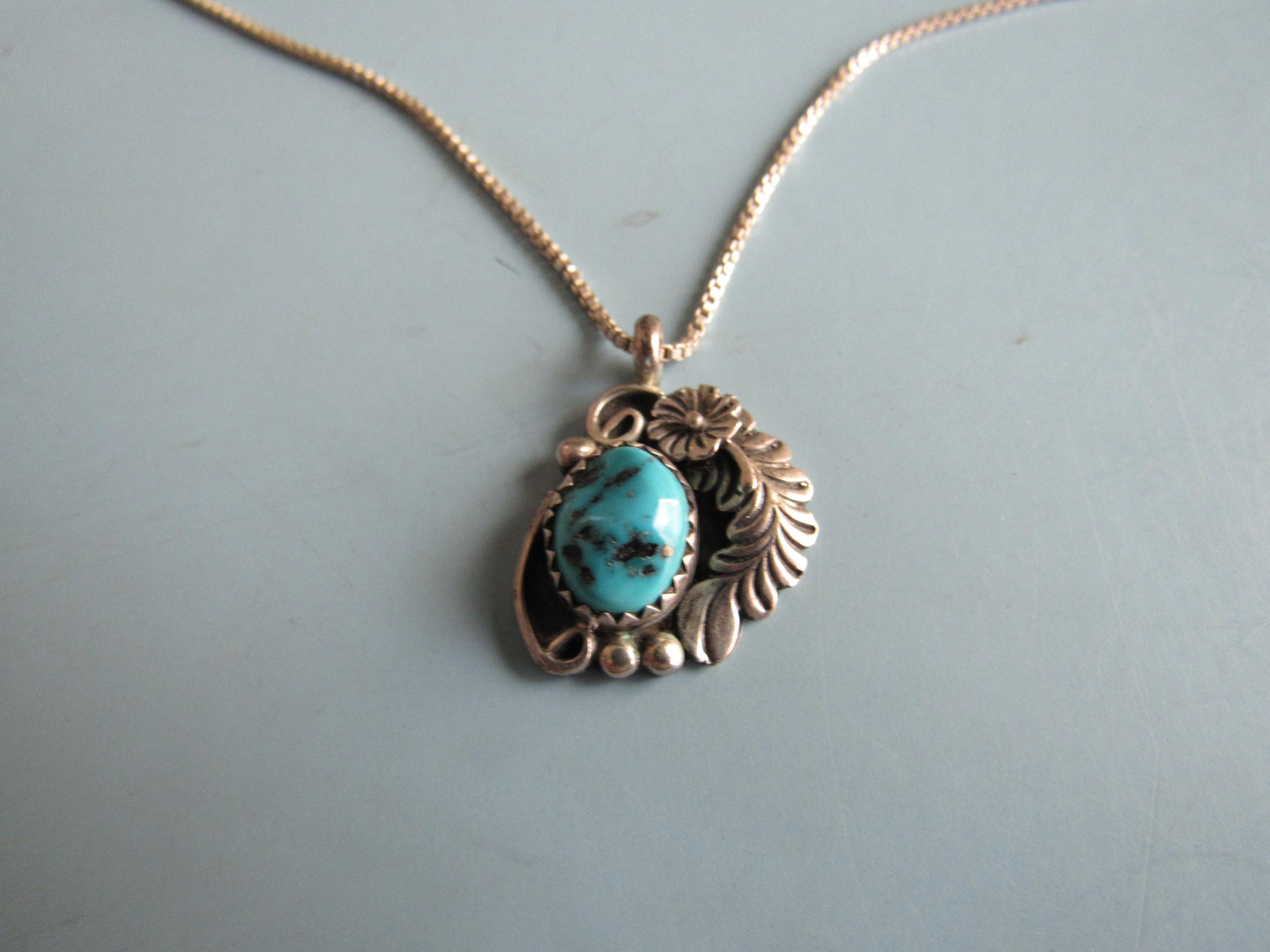 Vintage Turquoise Necklace - Etsy