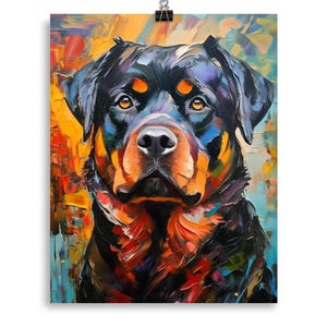 Rottweiler Mattpapier Kunstdruck - Die besten Geschenke für Hundebesitzer