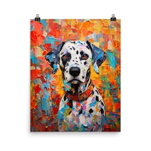 Stampa artistica su carta opaca raffigurante un dipinto di un dalmata - I regali migliori per i proprietari di cani