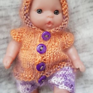 Hand Knitted Dolls Clothes for 5&quot; Berenguer Doll (*100)
